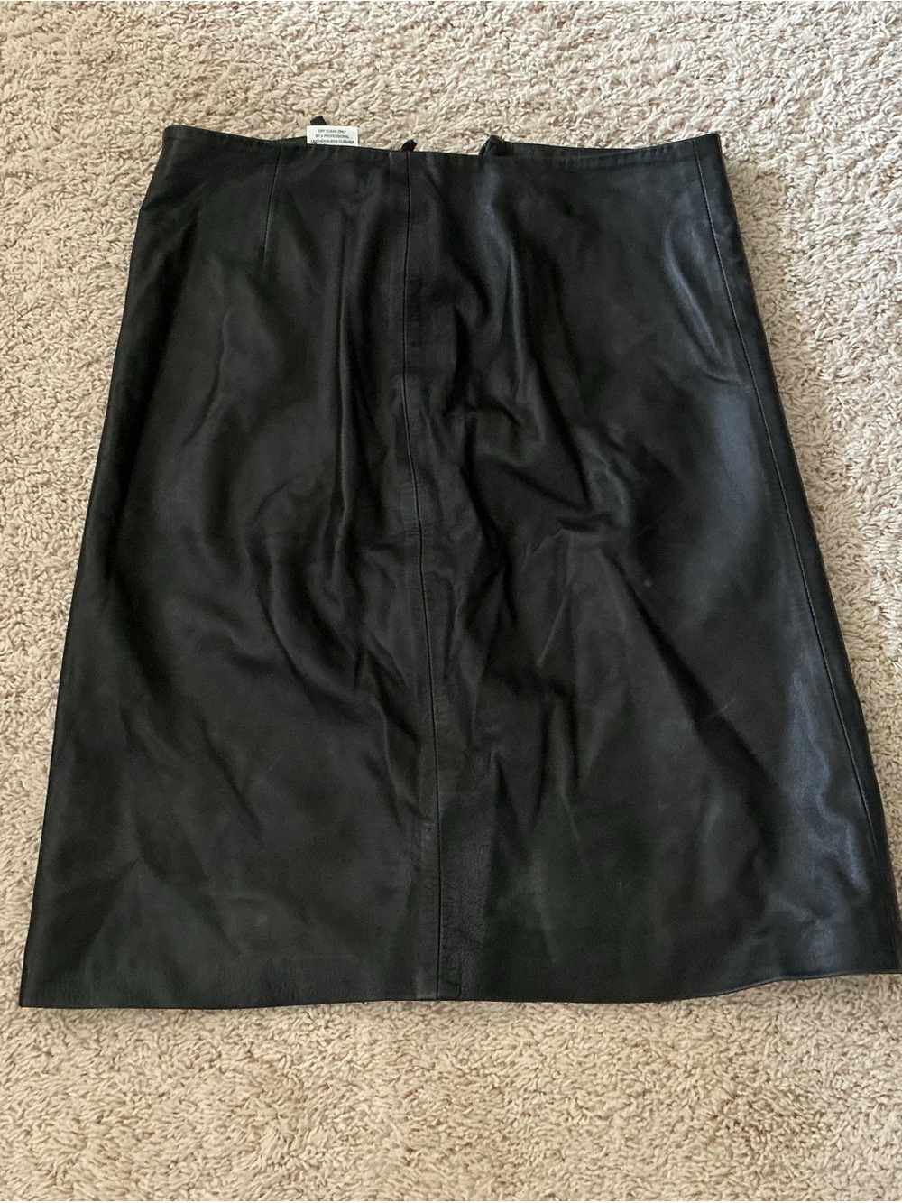 Adrienne Vittadini Black Leather Skirt